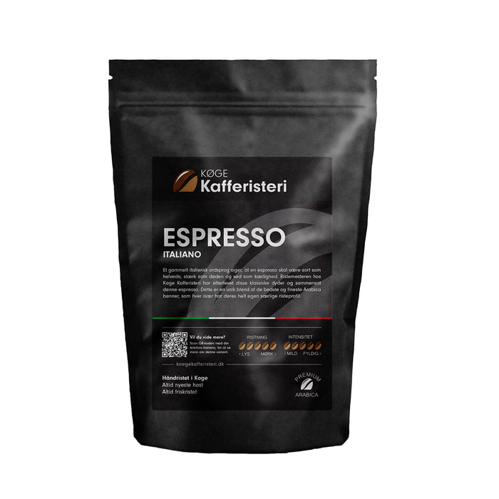 Espresso Italiano kaffe fra køge kafferisteri. 