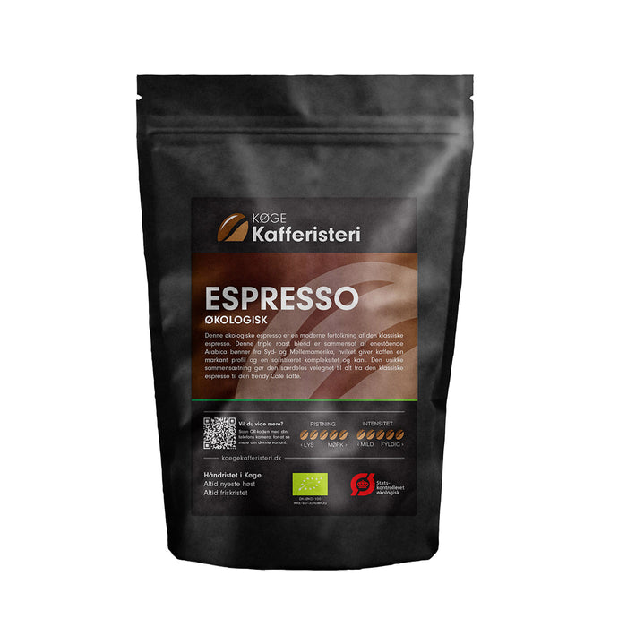 Køb Espresso økologisk kaffe her fra køge kafferisteri